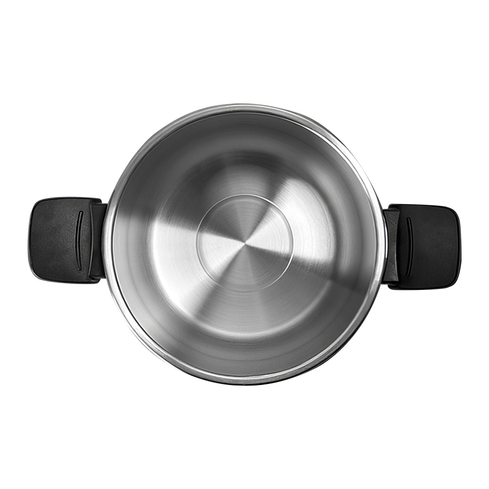 8Qt Stainless Steel Pressure Cooker – One-Hand Open, Induction Safe