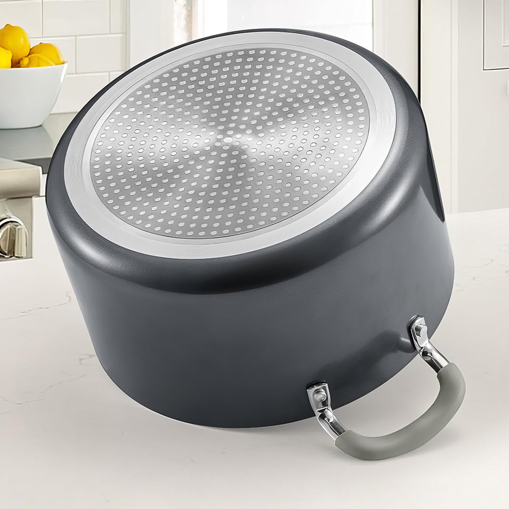 6Qt Ceramic Non-Stick Soup Pot with Strainer Lid, Induction & Oven Safe
