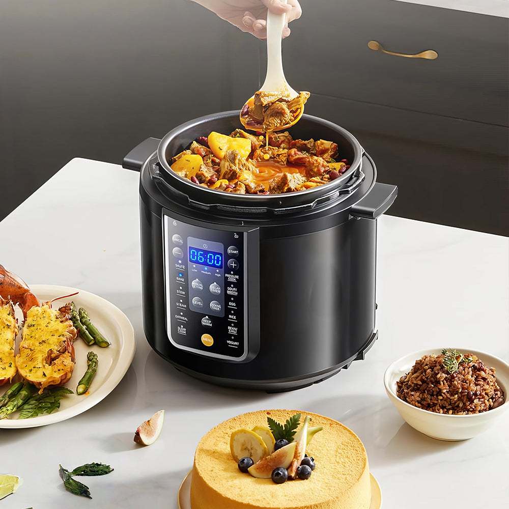 9-in-1 Electric Pressure Cooker 6Qt with 13 Presets & Delay Timer
