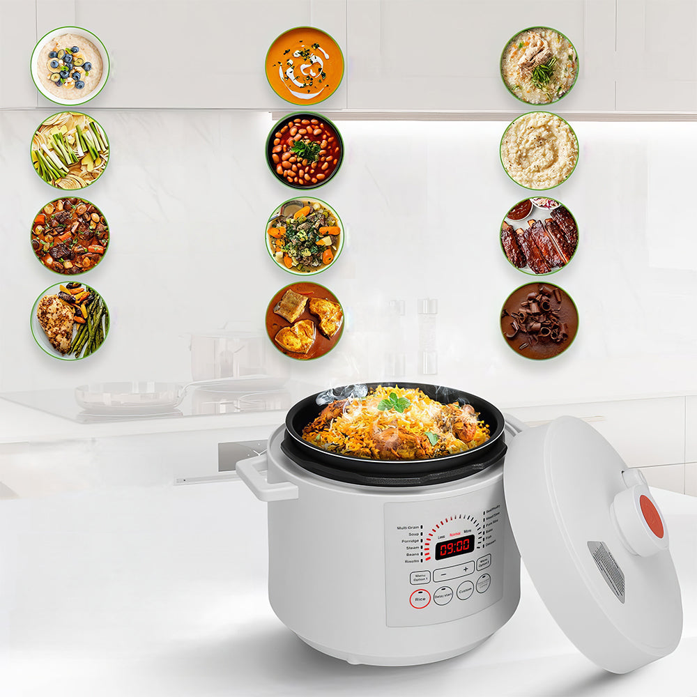 6Qt Electric Pressure Cooker – 9-in-1 Digital Multi-Cooker