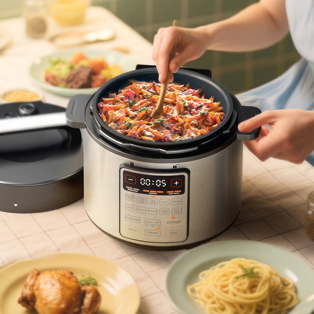 Electric Pressure Cooker 6Qt, 9-in-1 Multi-Cooker with 12 Presets