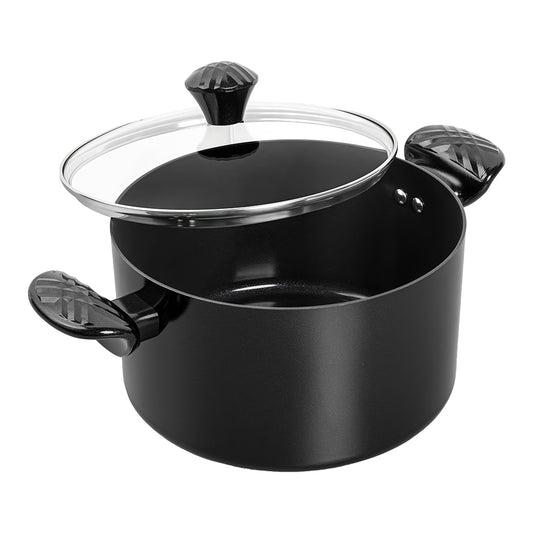6Qt Ceramic Nonstick Stock Pot with Lid, Stay-Cool Handle, Induction Safe