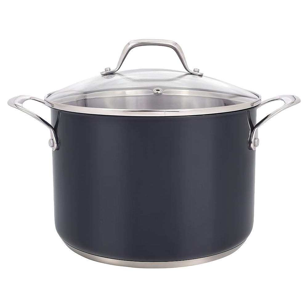 7Qt Nickel-Free Stainless Steel Stock Pot with Lid, Mint Green, Induction