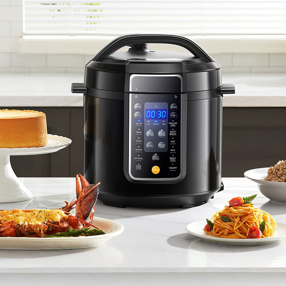 9-in-1 Electric Pressure Cooker 6Qt with 13 Presets & Delay Timer