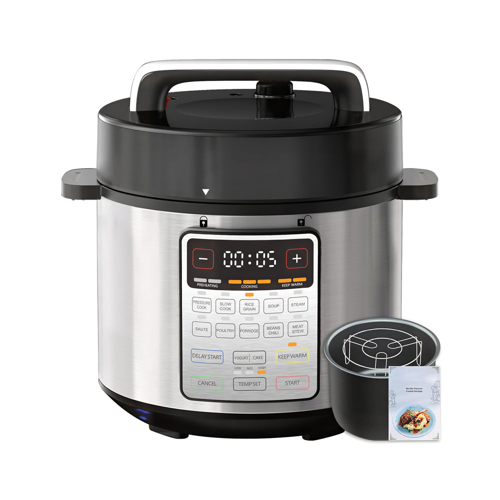 Electric Pressure Cooker 6Qt, 9-in-1 Multi-Cooker with 12 Presets