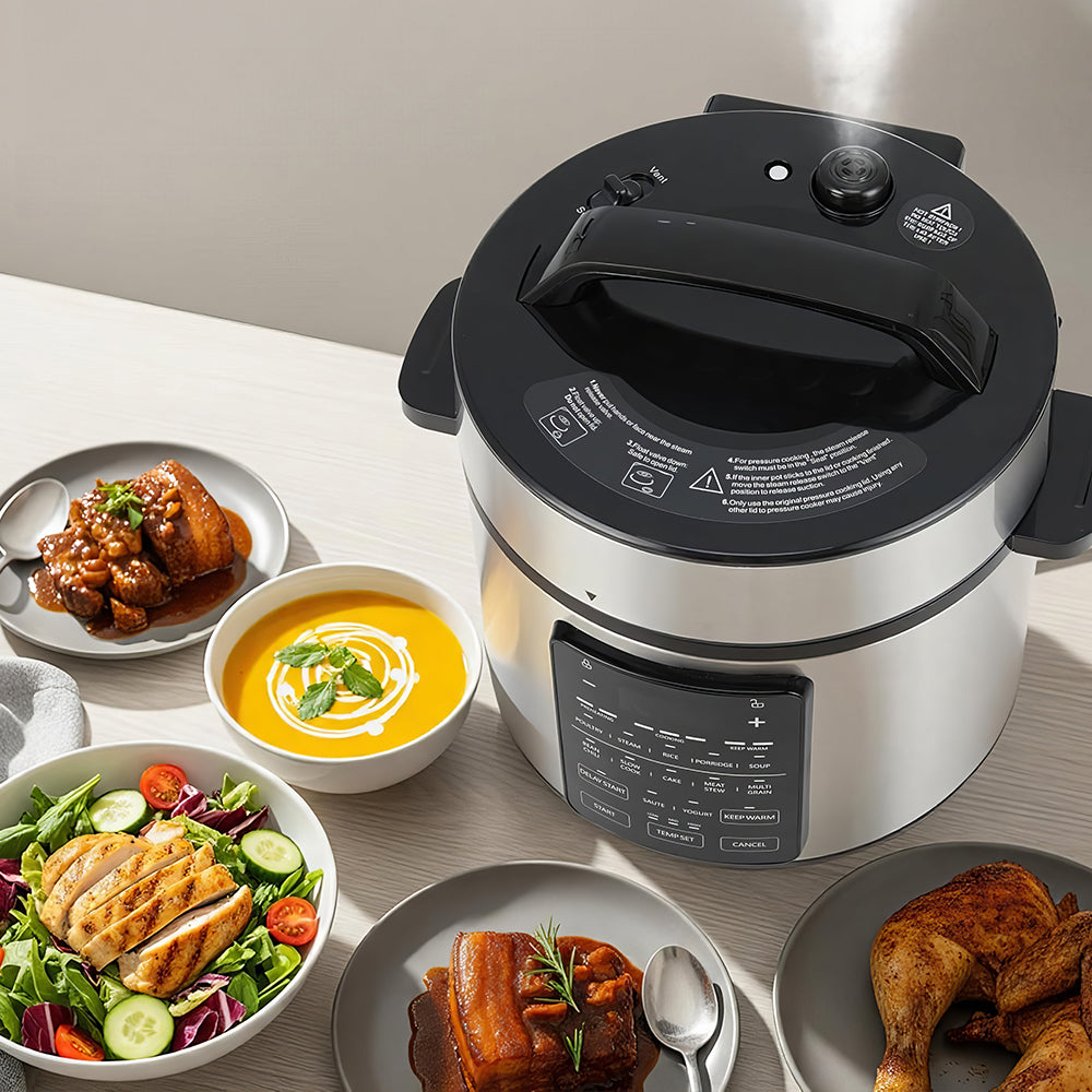 14-in-1 Electric Pressure Cooker 6Qt Stainless Steel Multi-Cooker