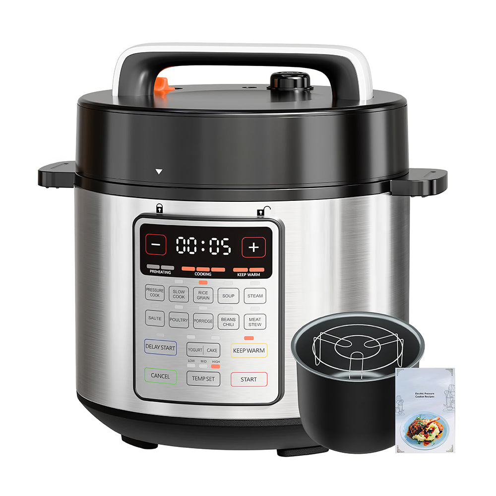 Electric Pressure Cooker 6Qt, 9-in-1 Multi-Cooker with 12 Presets